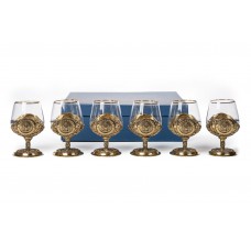 Набор бокалов для коньяка и бренди на шесть персон с символикой МЧС